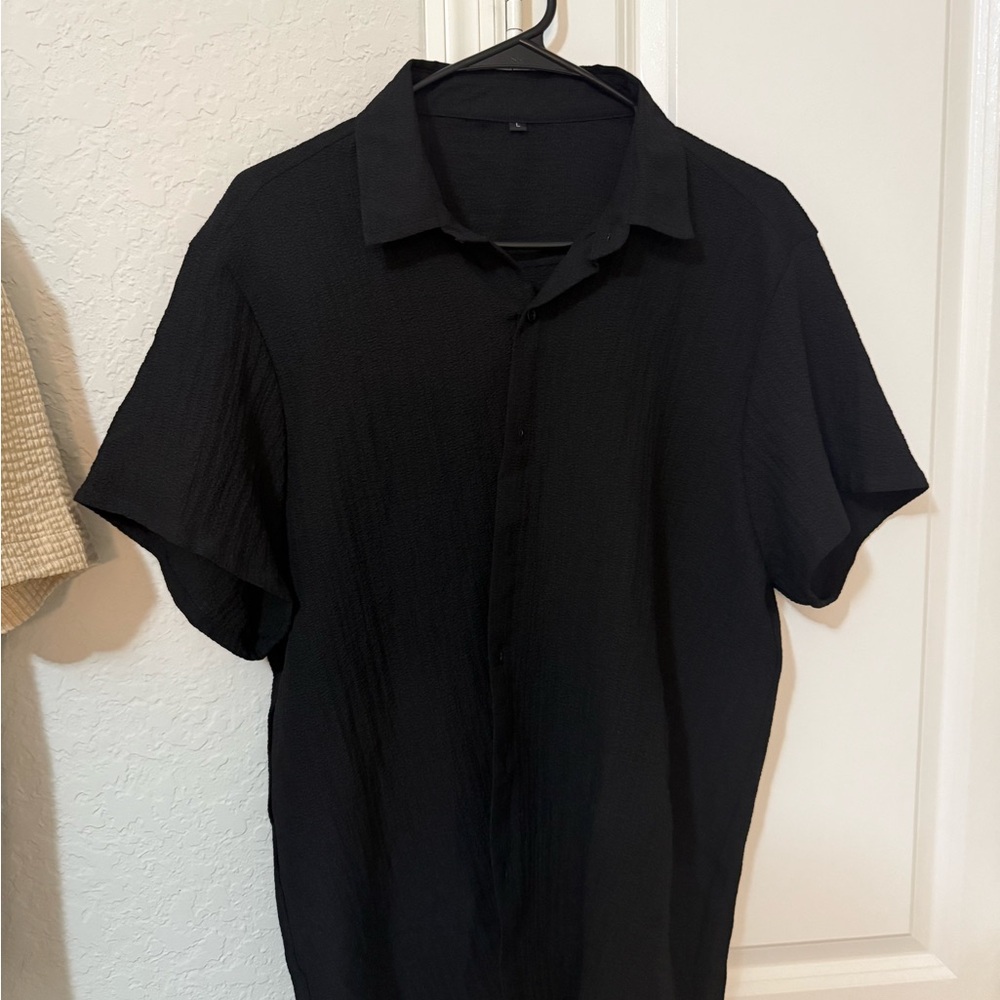 Zara Black Casual Button Down Shirt